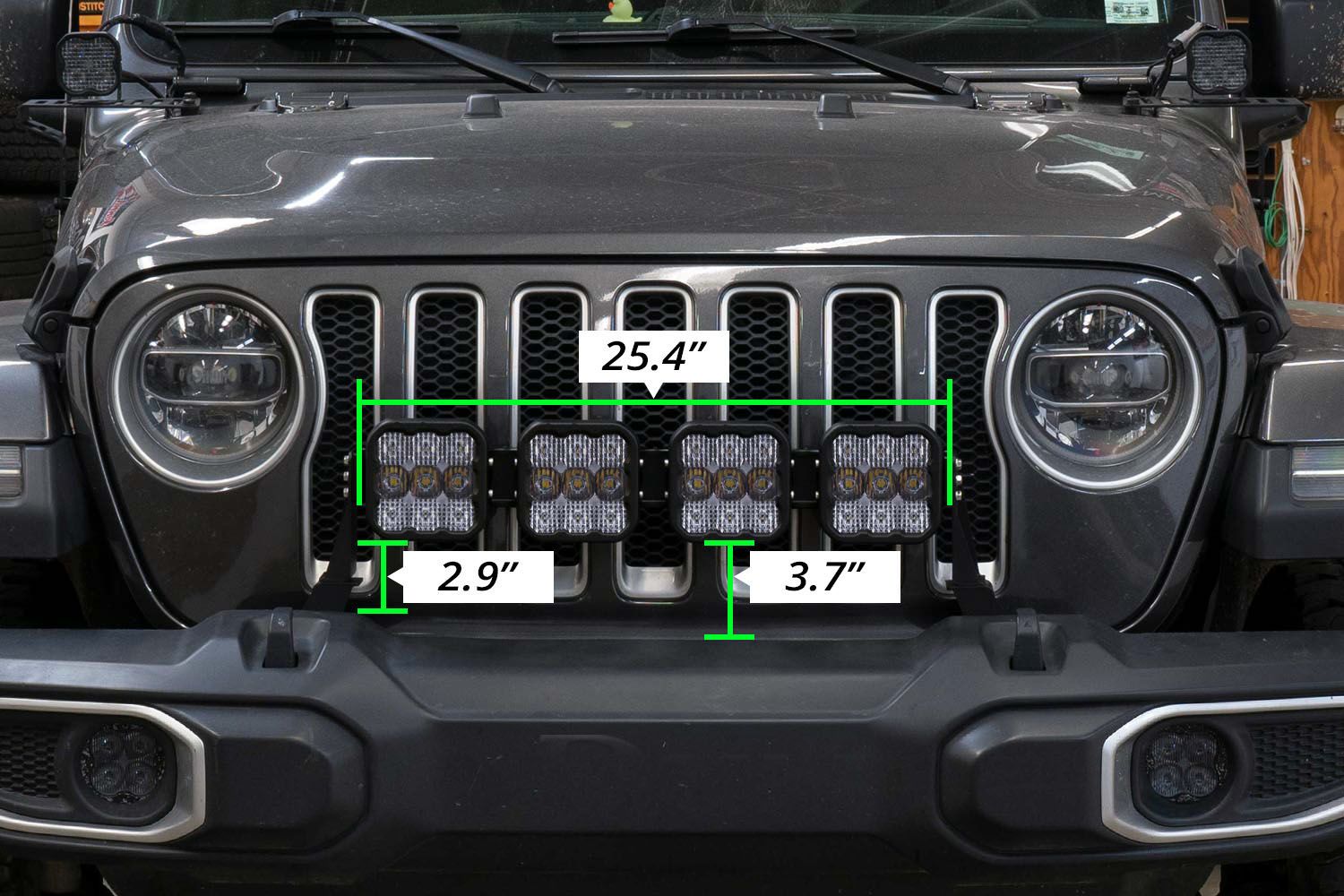 DIODE DYNAMICS | Jeep JL Wrangler 2018-2024 SS5 Grille CrossLink Lightbar Kit