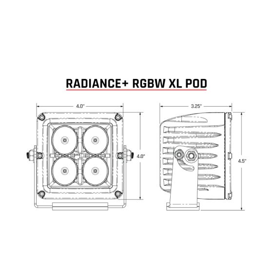 RIGID INDUSTRIES |  Radiance+ Pod XL RGBW | Pair (322053)