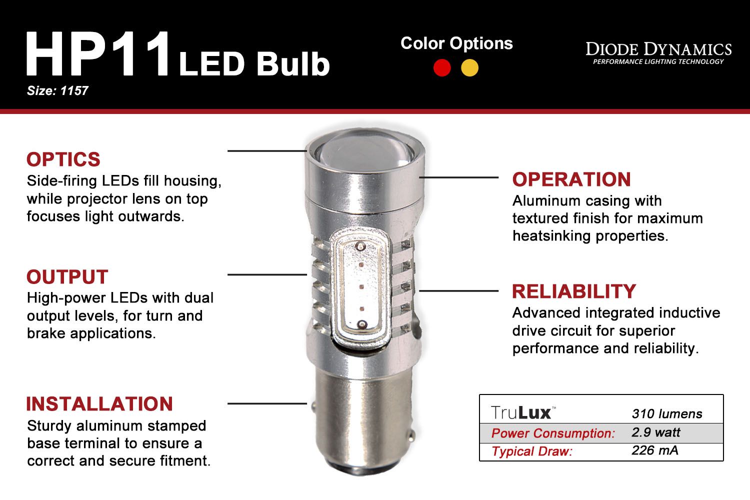 DIODE DYNAMICS | 1157 HP11 Tail Light LED Bulbs