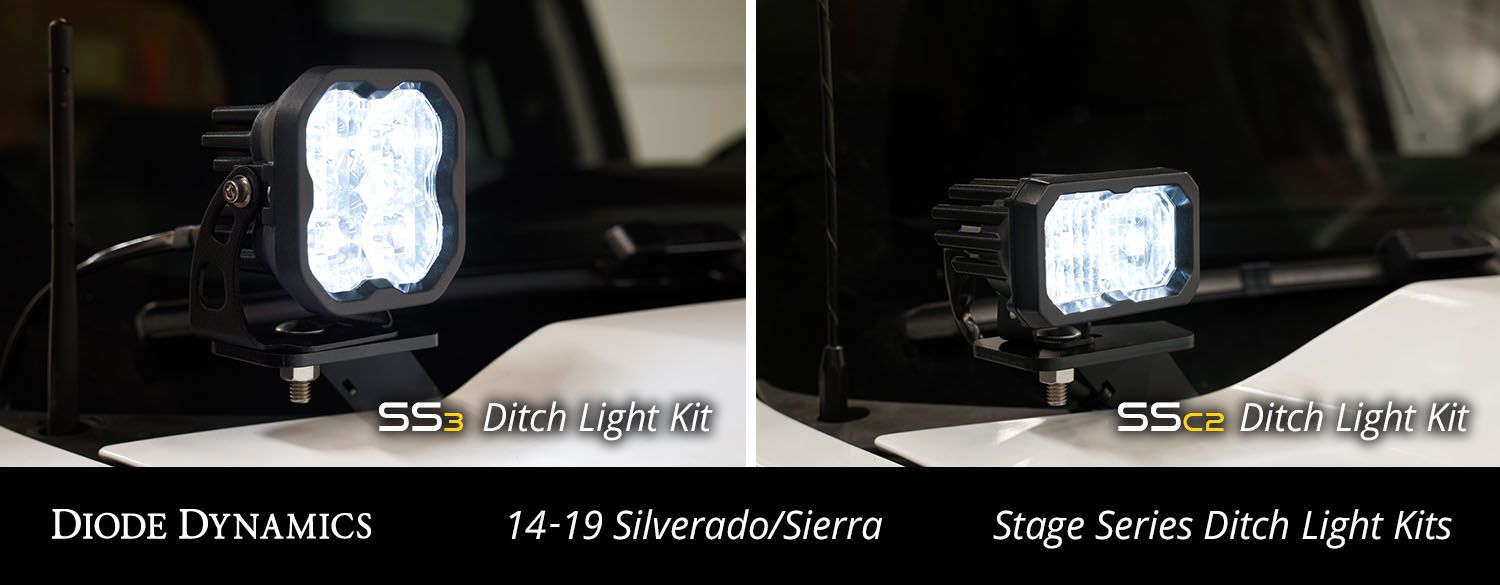 DIODE DYNAMICS | GMC Sierra 1500 2014-2019 Stage Series Backlit Ditch Light Kit