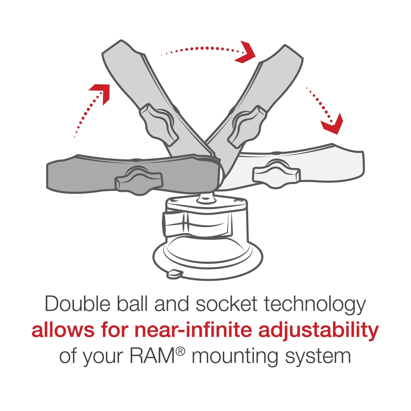 RAM MOUNTS | RAM X-Grip Large Phone Mount with Twist-Lock Suction Cup - Long