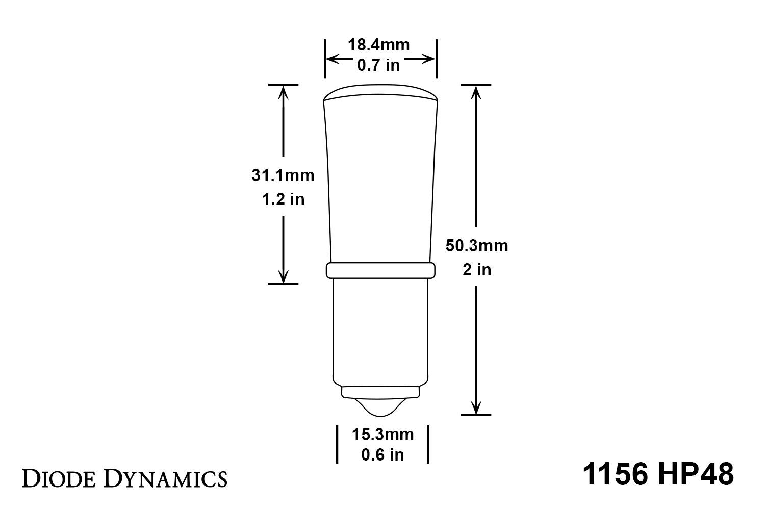 DIODE DYNAMICS | 1156 HP48 Backup LED Bulbs