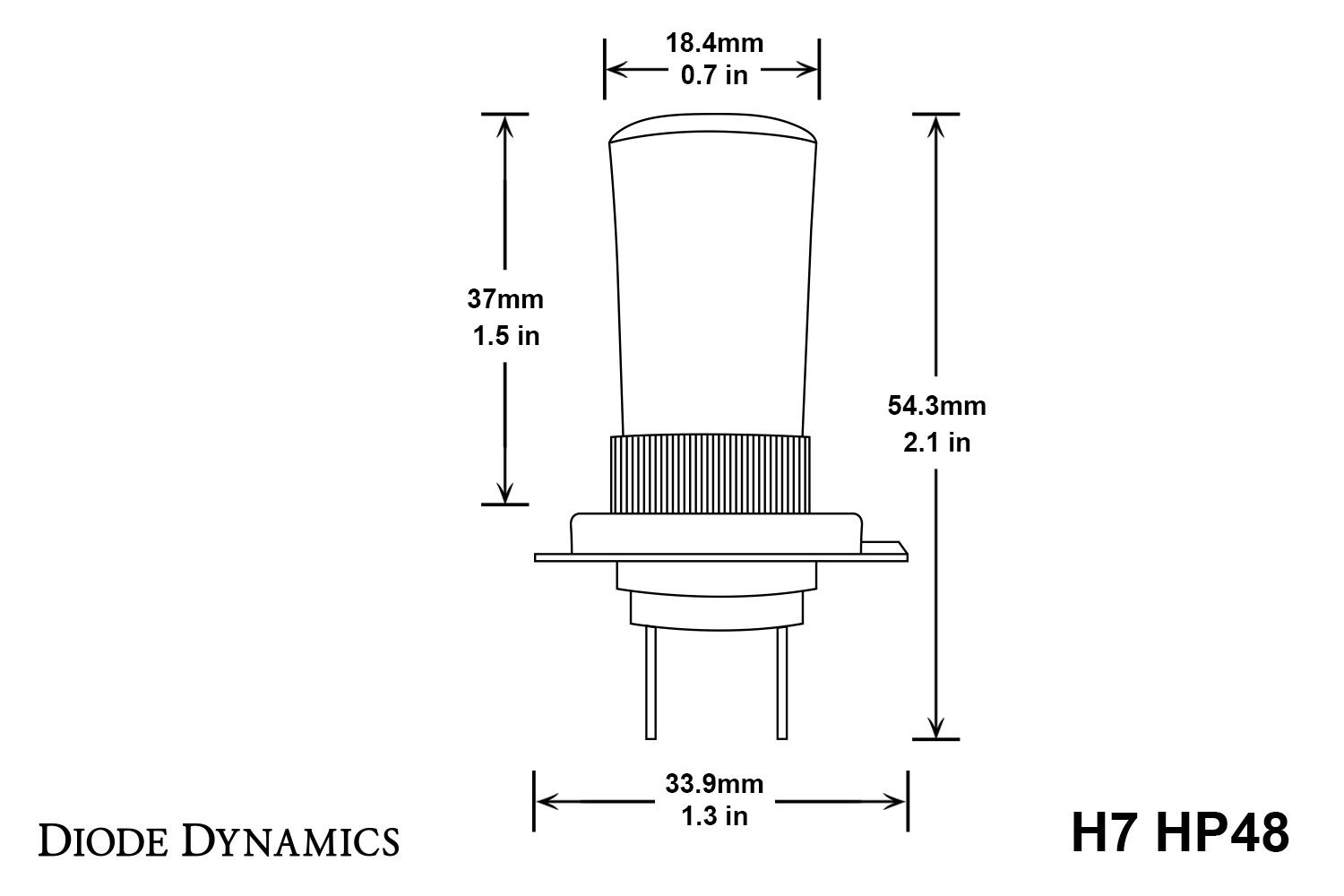 DIODE DYNAMICS | H7 HP48 LED Bulbs (DD0177P)