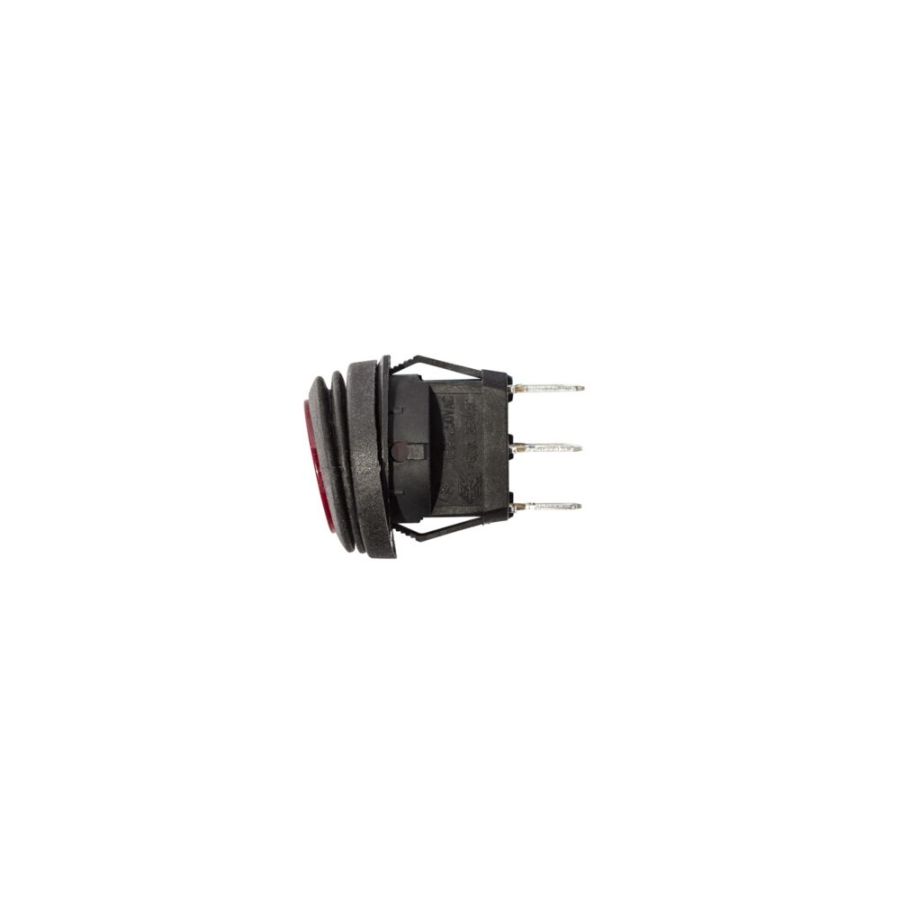KC HILITES | KC Illuminated LED Rocker Light Switch - 2 Pos - Round - Red (3113)