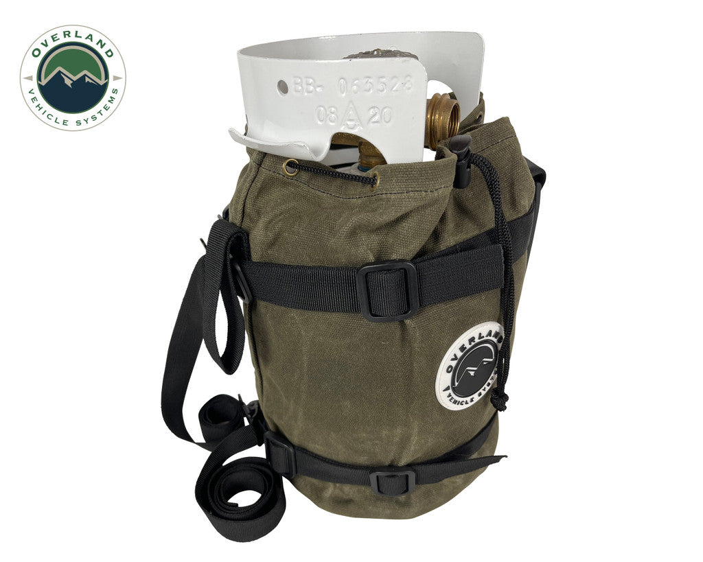 OVERLAND VEHICLE SYSTEMS | Propane Bag With Handle & Straps #16 Waxed Canvas (21189941)