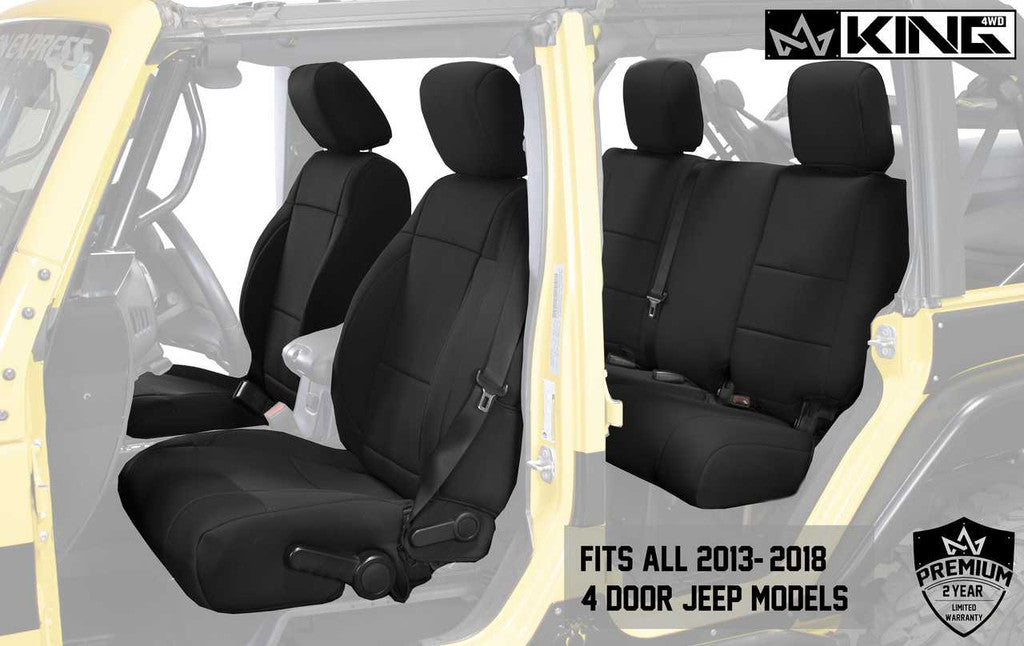 KING 4WD | Jeep Wrangler Unlimited JK 4 Door 2013-2018 Premium Neoprene Seat Cover (11010201)