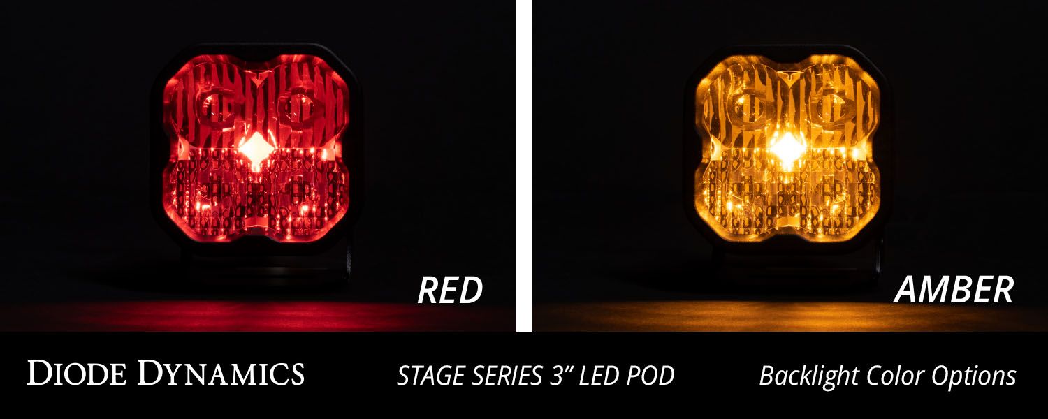 DIODE DYNAMICS | SS3 SAE/DOT White Sport Flush Mount LED Pod (Pair)