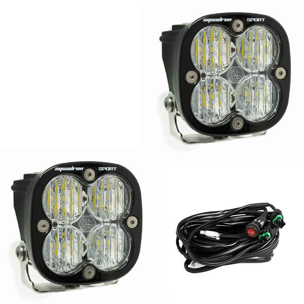 BAJA DESIGNS | Squadron Sport Black LED Auxiliary Light Pod Pair Universal