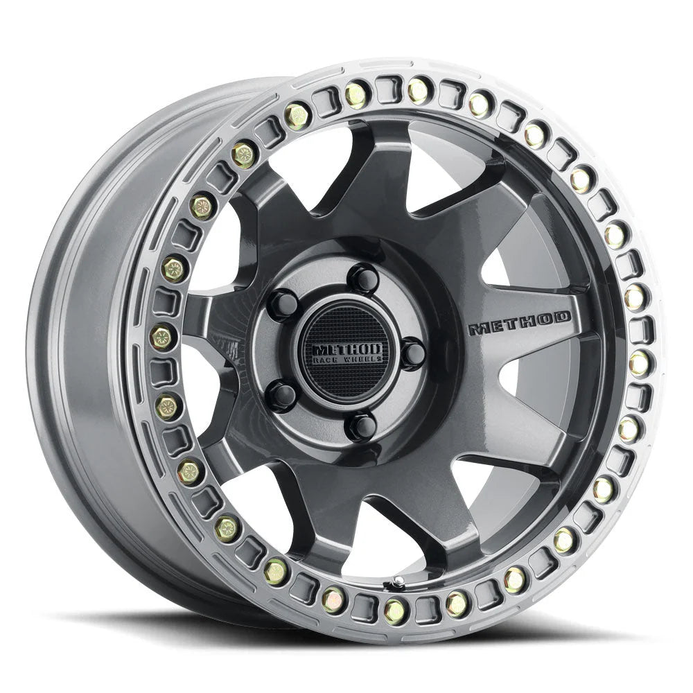METHOD RACE WHEELS | 108 Beadlock Gloss Titanium Single Wheel (MR10879060844B)