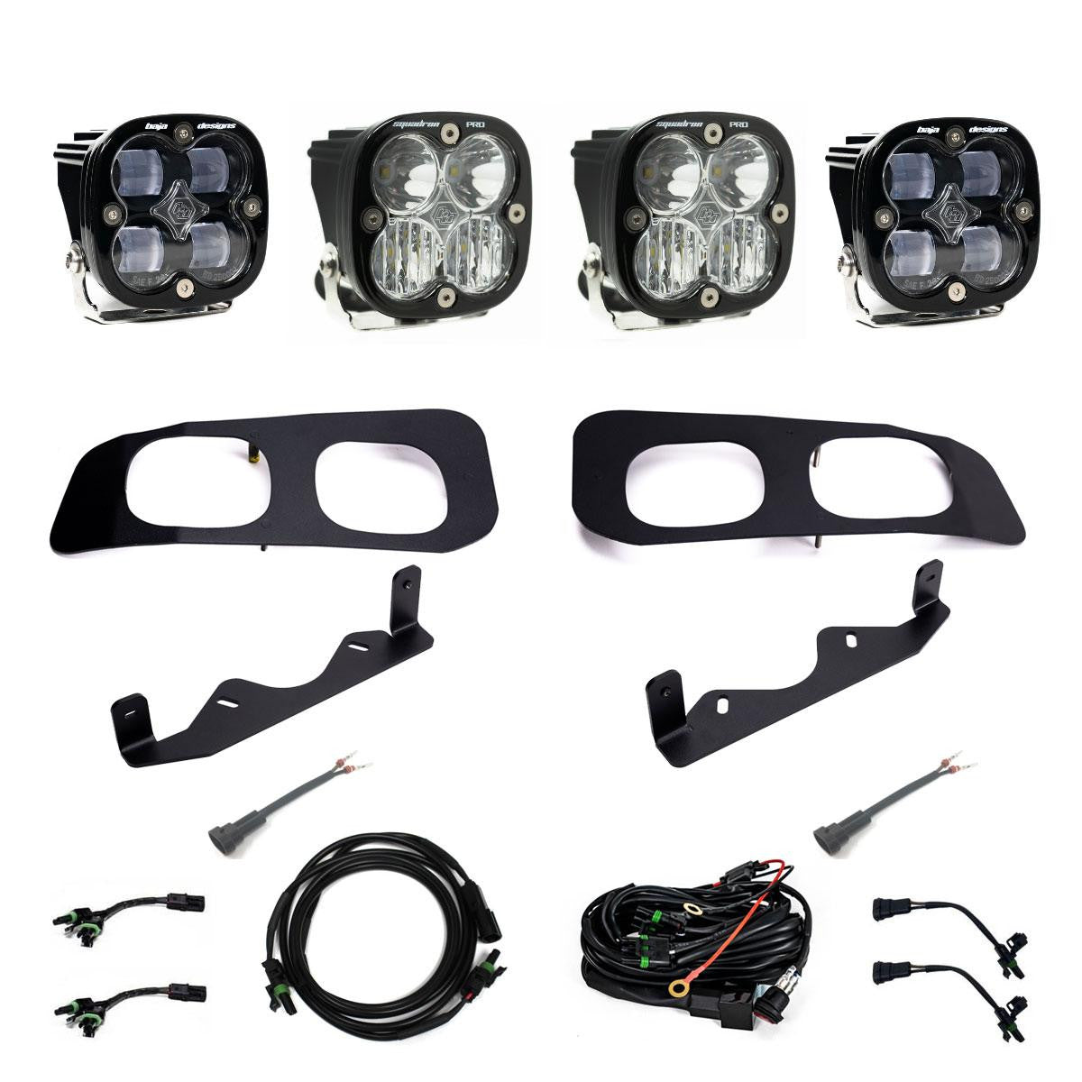 BAJA DESIGNS | Ford F-350 & 250 Super Duty 2023-2024 Squadron SAE/Squadron Pro Dual Fog Pocket Light Kit