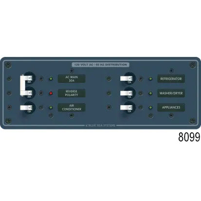 BLUE SEA SYSTEMS | Circuit Panel AC Main + Additional Positions (97881)