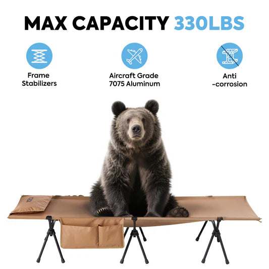 ICECO | Portable L Size Camping Cot khaki