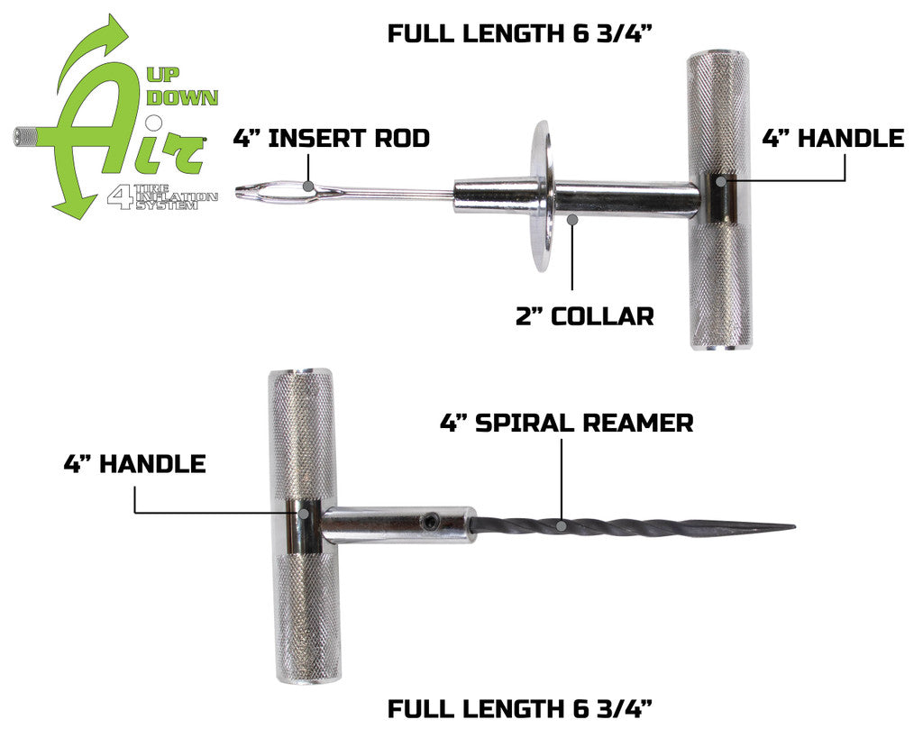 UP DOWN AIR | EGOI 53 Piece Tire Plug Repair Kit Off Road Grade Truck, Jeep, Off Road, RV, & Trailers (12030001)