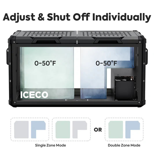 ICECO | 95QT VL90ProD Dual Zone RV 12 volt Fridge Freezer