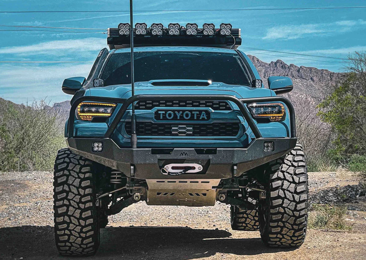 BACKWOODS ADVENTURE MODS | Tacoma 3rd Gen 2016-2023 Hi-Lite Overland Front Bumper Bull Bar (BWTY3T-103FGBBB)