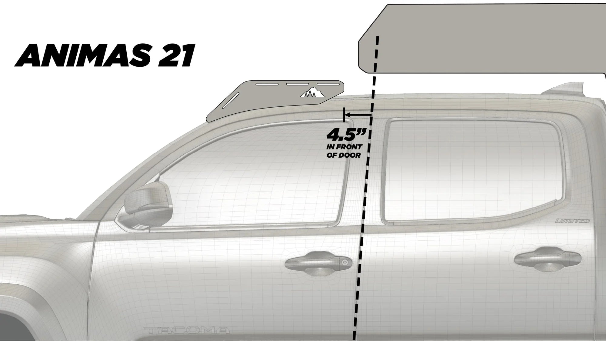 C4 FABRICATION | Tacoma 3rd & 2nd Gen 2005-2023 The Animas Camper Roof Rack Half Height