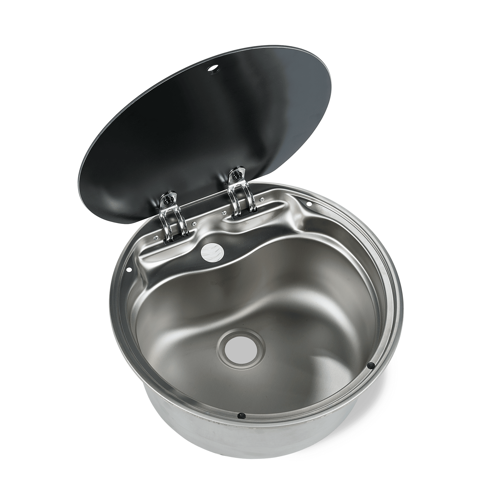 DOMETIC | VA7000 Series Round Sink With 1-Hole Faucet And Glass Cover (9102302672)