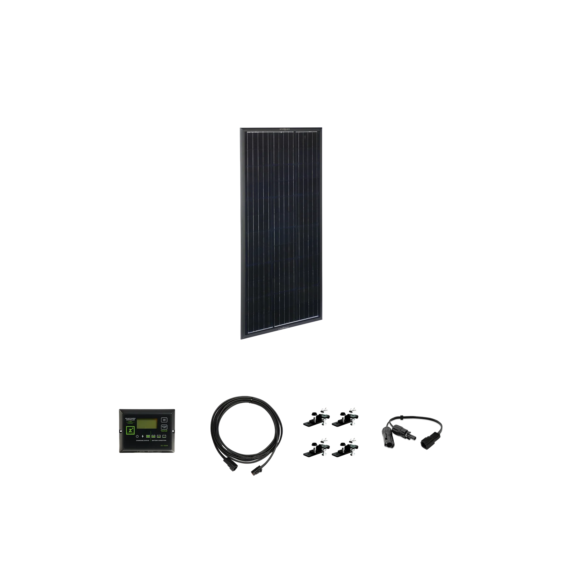 ZAMP SOLAR | Forest River 100 Watt Solar Prep Complete Kit GoPower Roof Cap