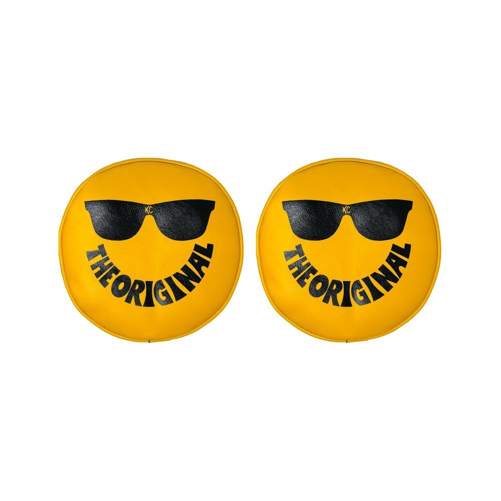 KC HILITES | Cover Retro 8" Vinyl Yellow With The Original Smiley Sunglasses (5805)