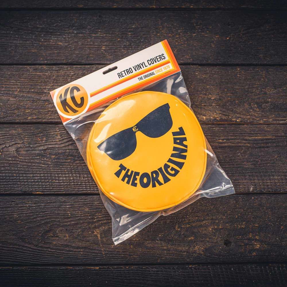 KC HILITES | Cover Retro 8" Vinyl Yellow With The Original Smiley Sunglasses (5805)