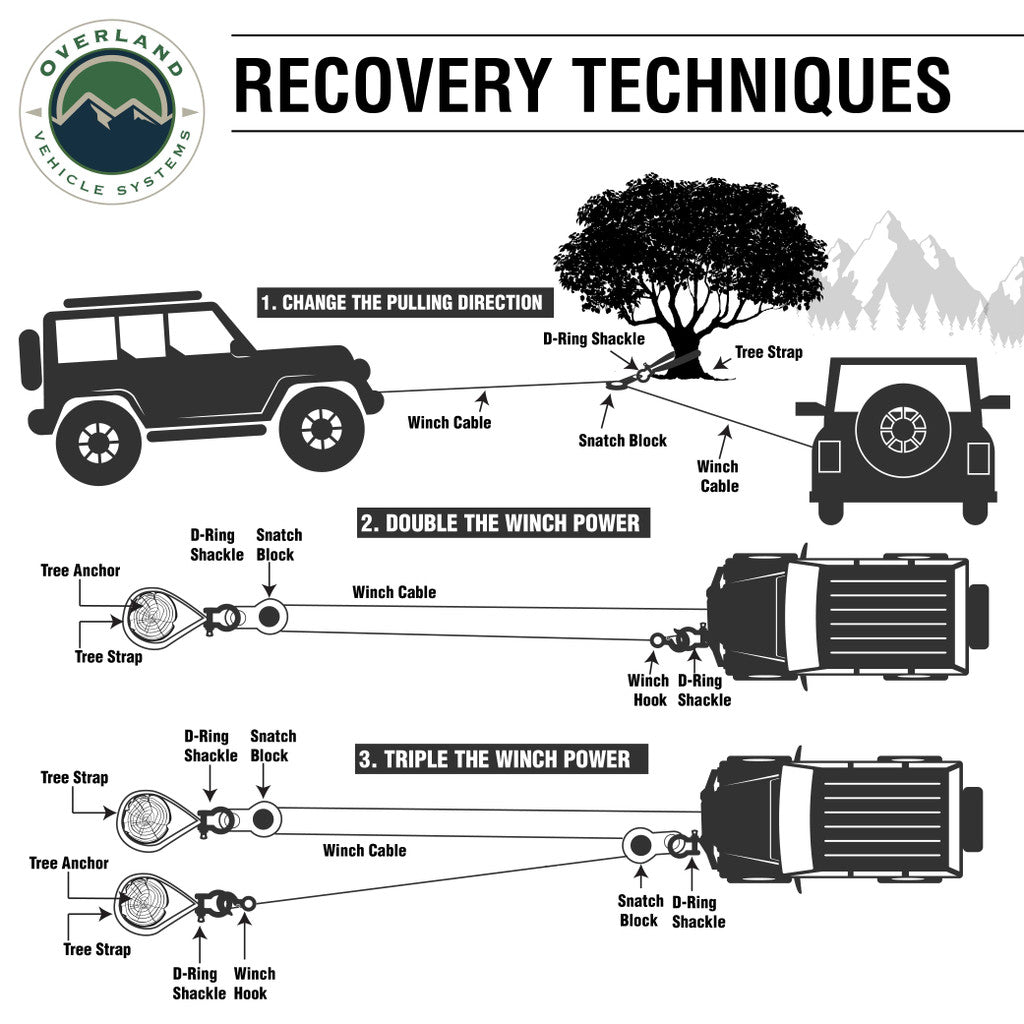 OVERLAND VEHICLE SYSTEMS | Soft Shackle 7/16" 41,000 lb. With Collar - 22" & Storage Bag Universal (19139919)