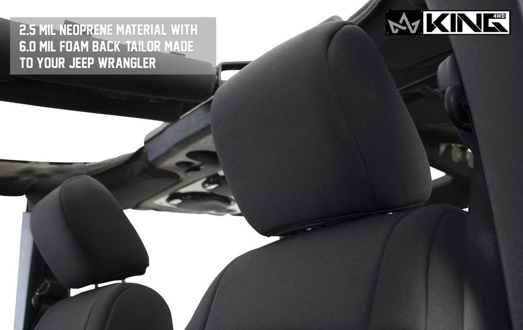 KING 4WD | Jeep Wrangler Unlimited JK 4 Door 2013-2018 Premium Neoprene Seat Cover (11010201)