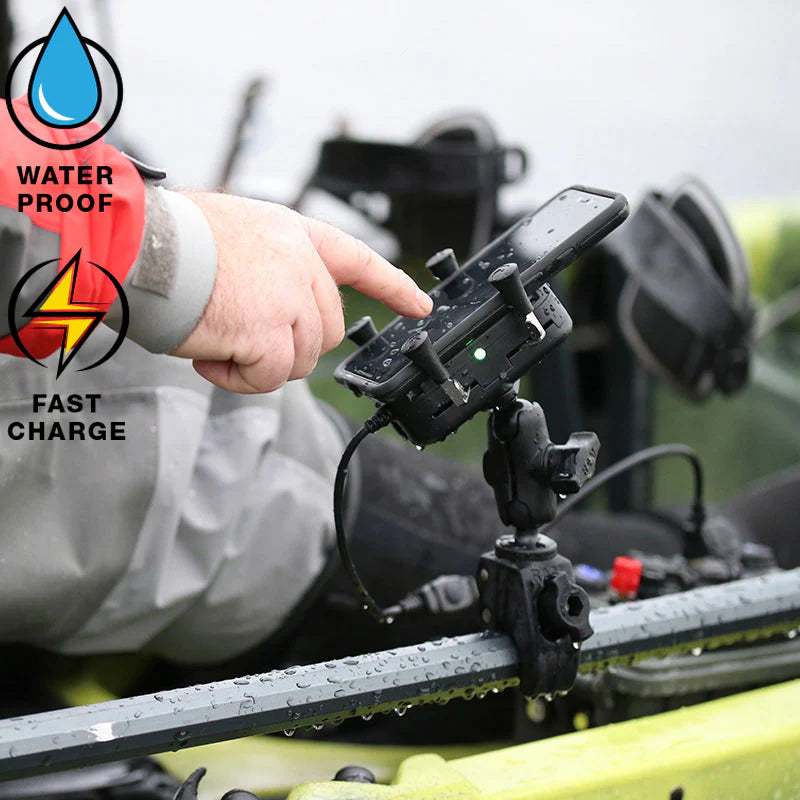 RAM MOUNTS | RAM Tough-Charge with X-Grip 10W Waterproof Wireless Charging Holder