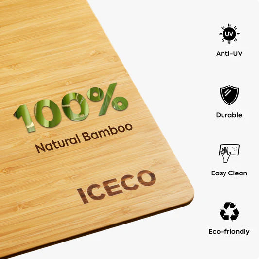 ICECO | Portable Folding Bamboo Camping Table with Storage Bag