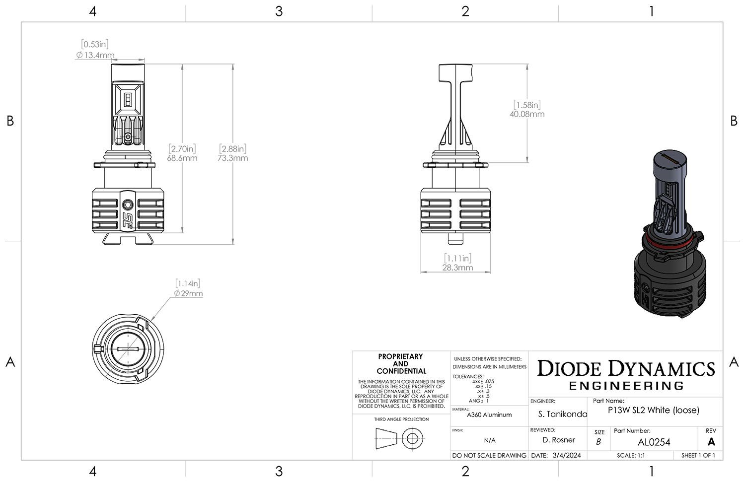 DIODE DYNAMICS | P13W SL2 LED Bulbs (Pair)