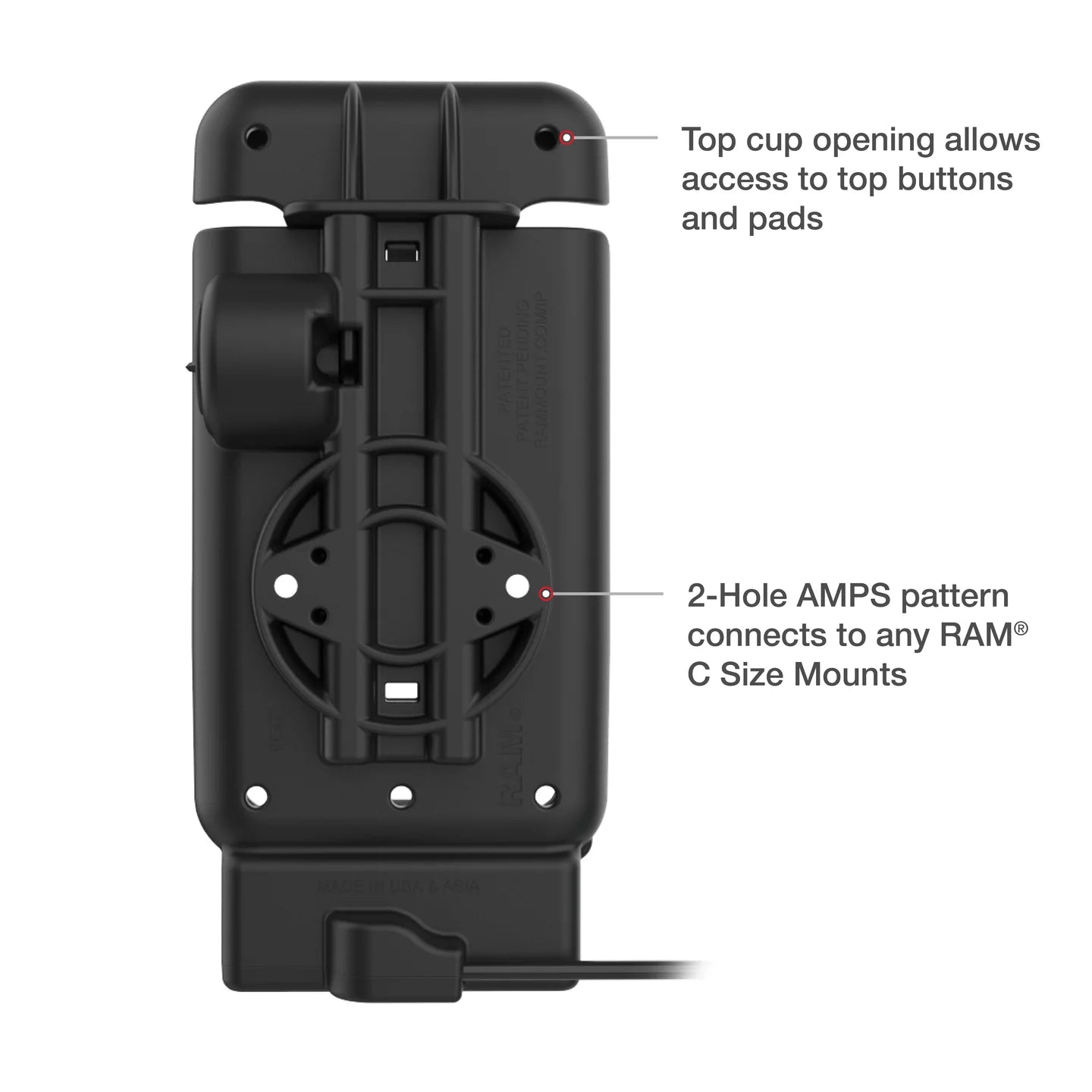 RAM MOUNTS | RAM Powered Vehicle Dock for Zebra EM45