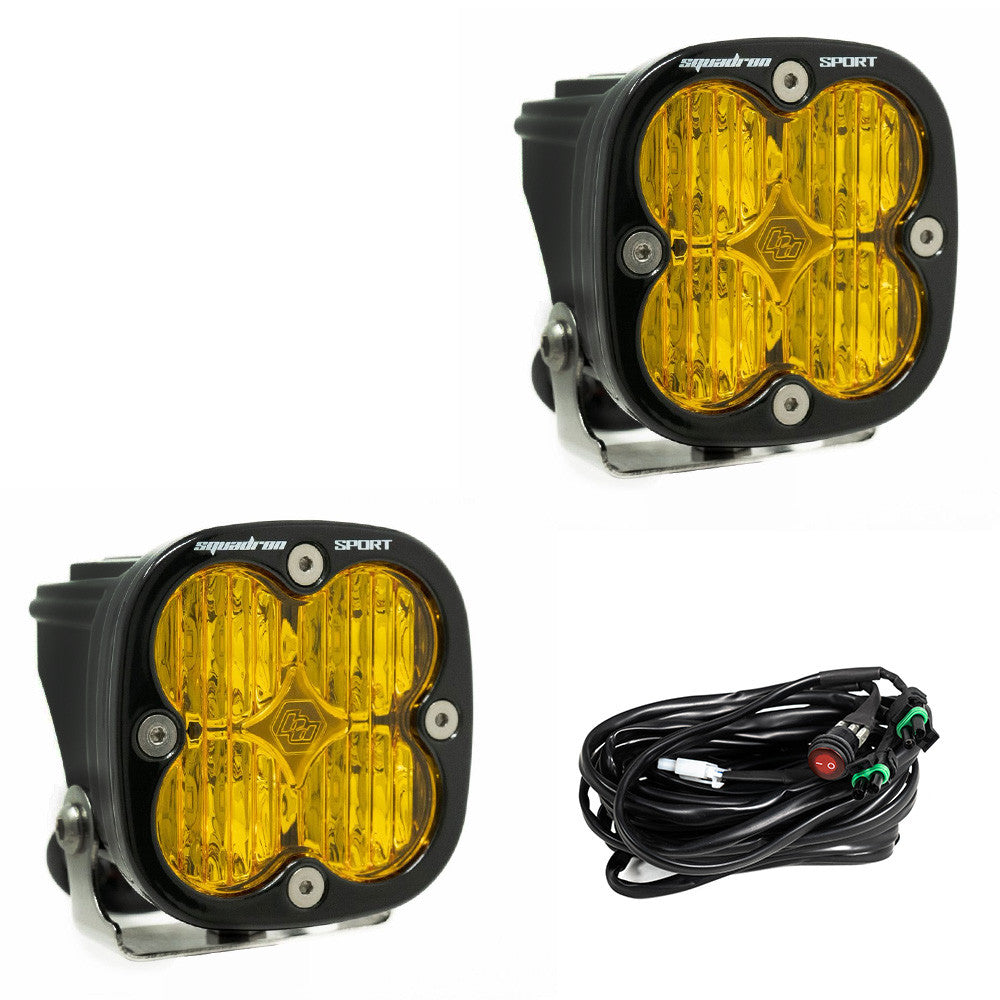 BAJA DESIGNS | Squadron Sport Black LED Auxiliary Light Pod Pair Universal