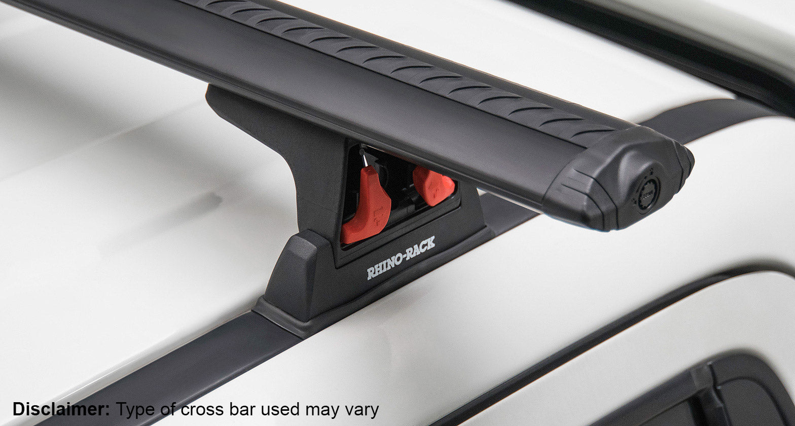 RHINO RACK | Heavy Duty RLT600 Ditch Mount Black 2 Bar Roof Rack (JA8416)