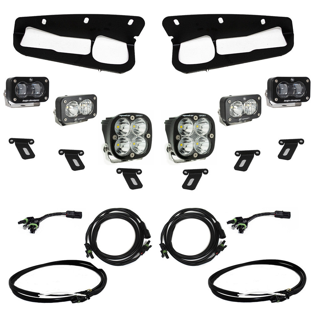 BAJA DESIGNS | Ford Bronco 2021-2024 S2 SAE “Sportsmen” Fog Pocket Light Kit Steel Bumper