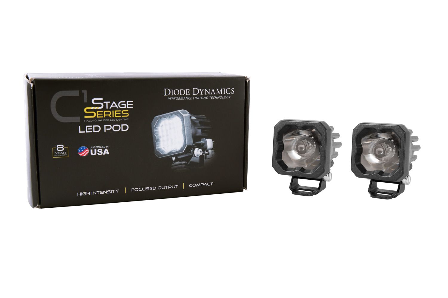 DIODE DYNAMICS | SSC1 White Sport Standard LED Pod (Pair)