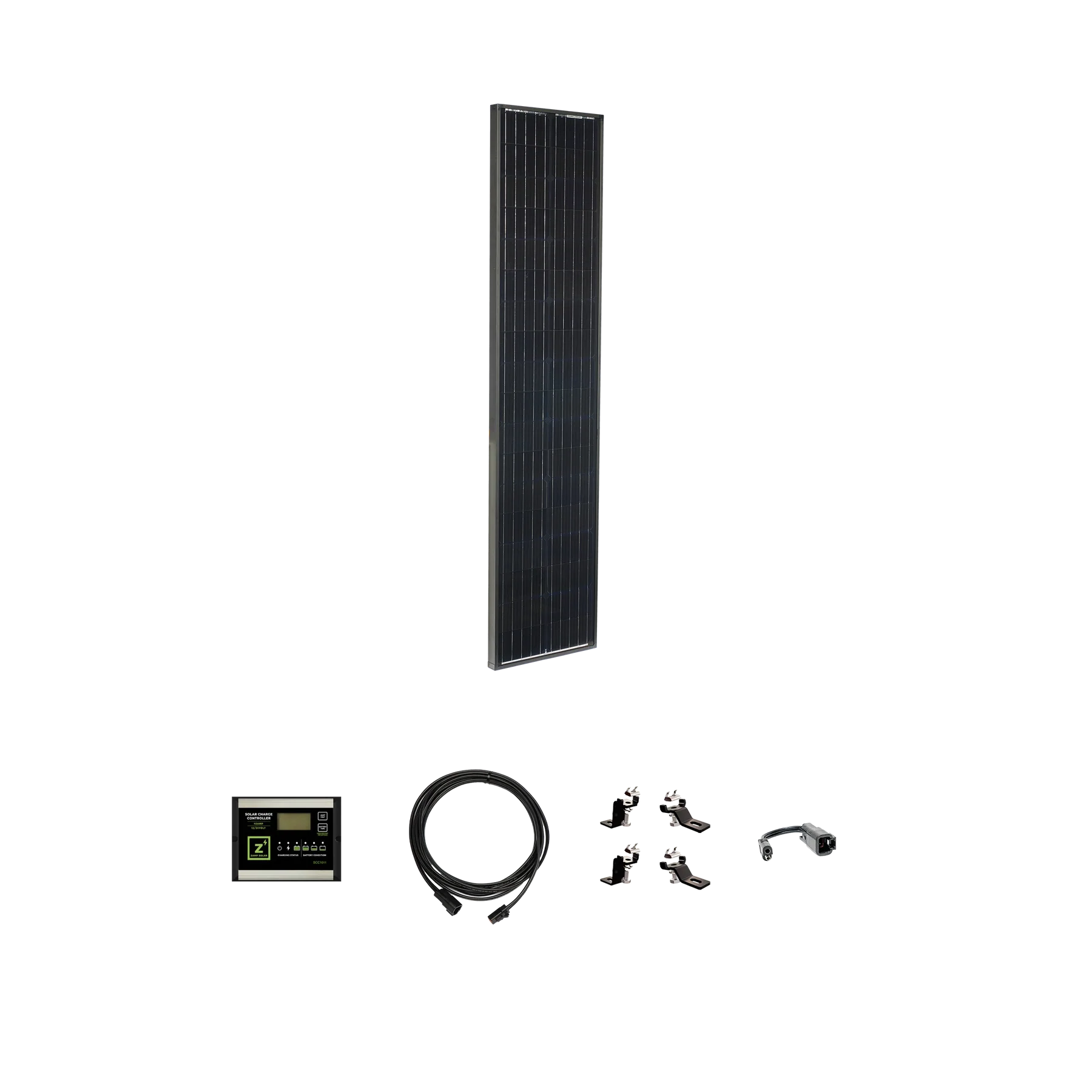 ZAMP SOLAR | Airstream 95 Watt Long Legacy Black Solar Prep Complete Kit 2019-2022