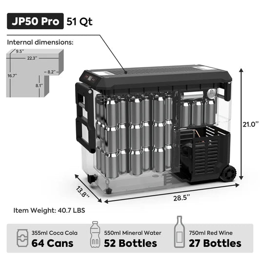 ICECO | 51QT JP50 Pro Wheeled Portable Freezer With Cover Car Fridge