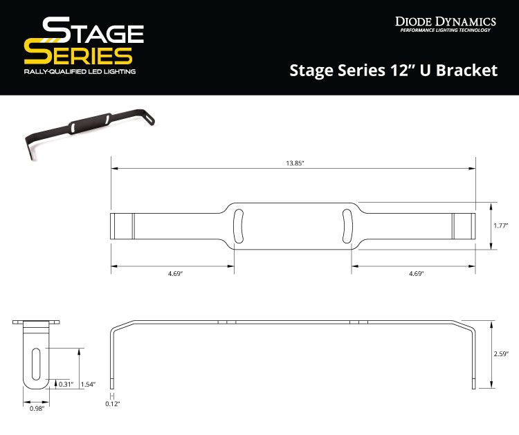 DIODE DYNAMICS | Stage Series 12" U Bracket