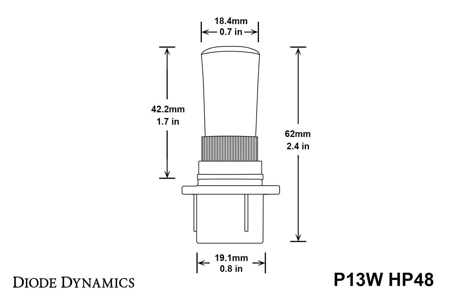 DIODE DYNAMICS | P13W HP48 LED Bulbs (DD0188P)