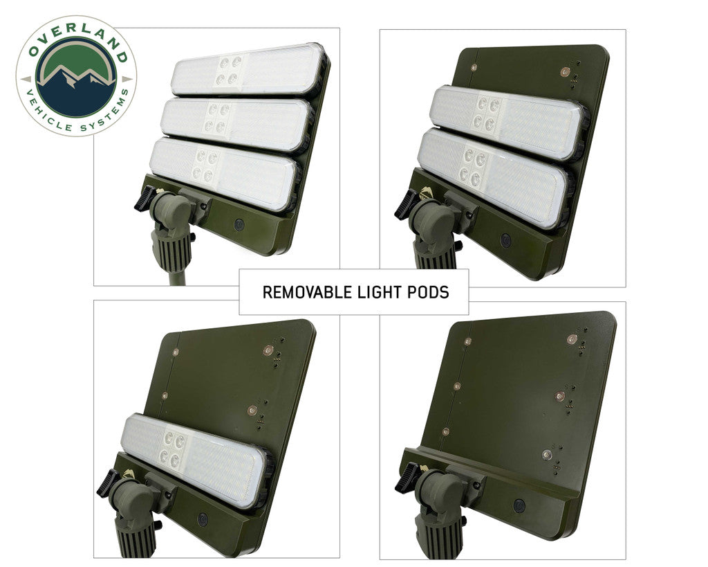 OVERLAND VEHICLE SYSTEMS | Wild Land Encounter Solar Powered Camping Light With Removable Light Pods (15059901)