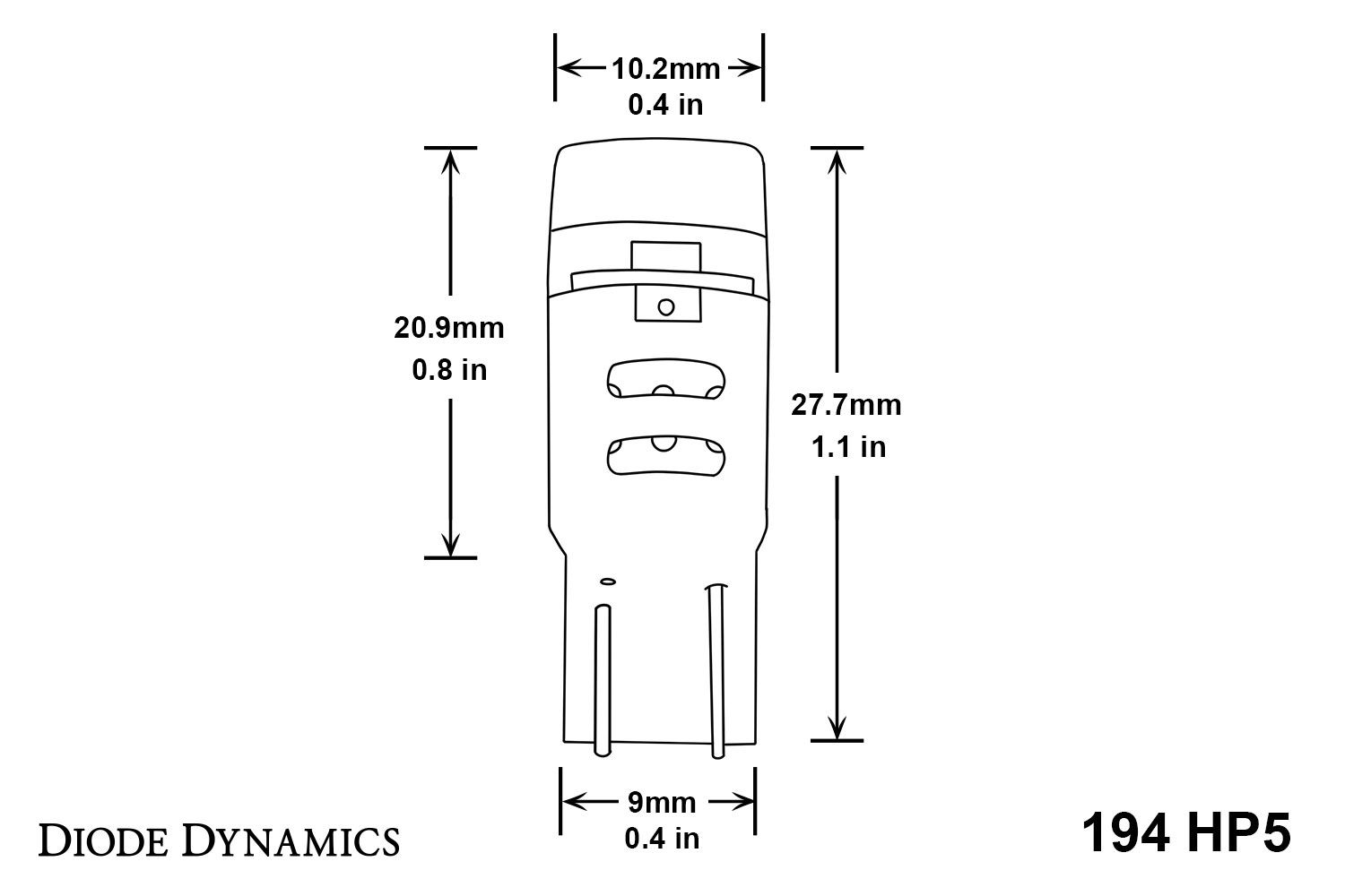 DIODE DYNAMICS | 921 HP5 Backup LED Bulbs