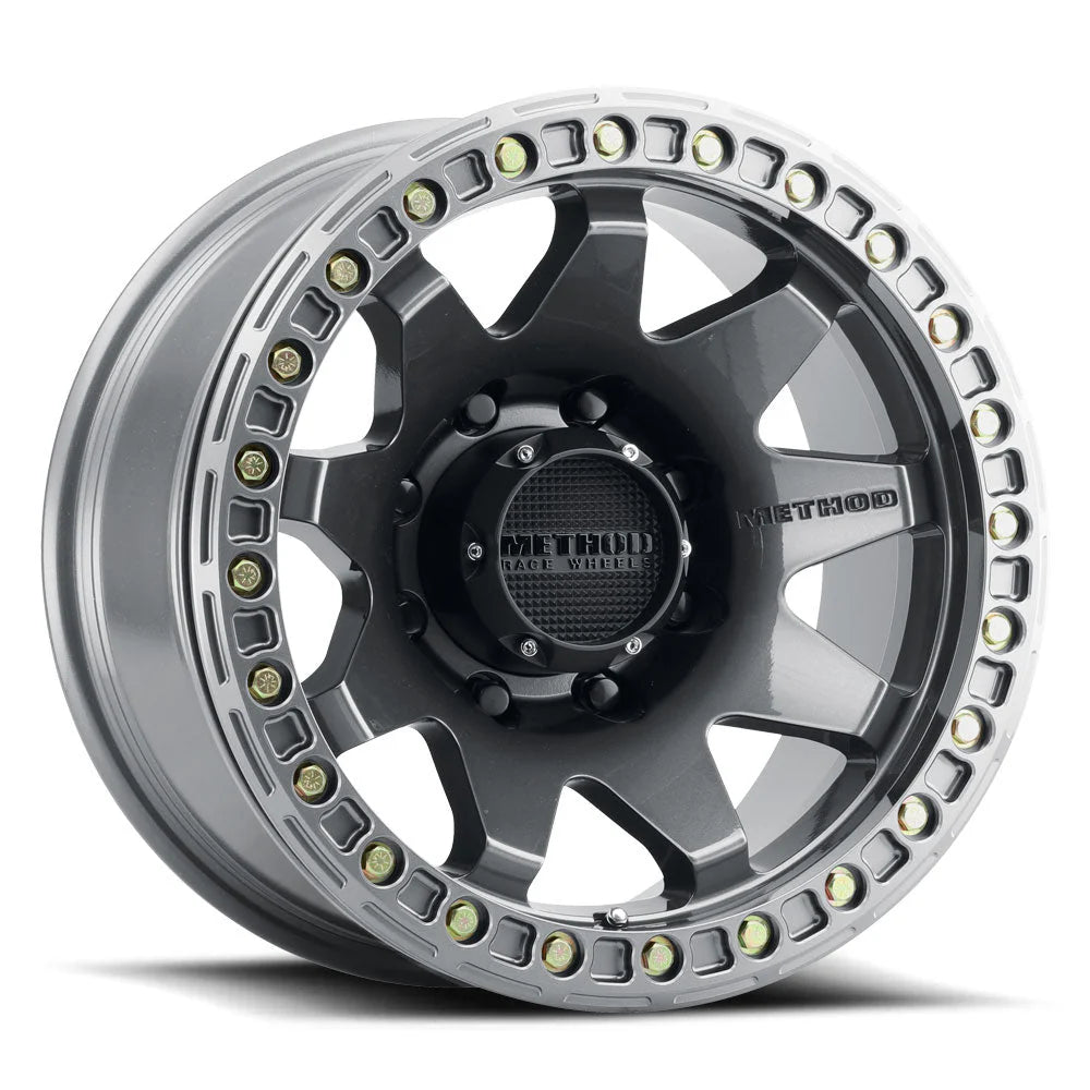 METHOD RACE WHEELS | 108 Beadlock Gloss Titanium Single Wheel (MR10879060844B)