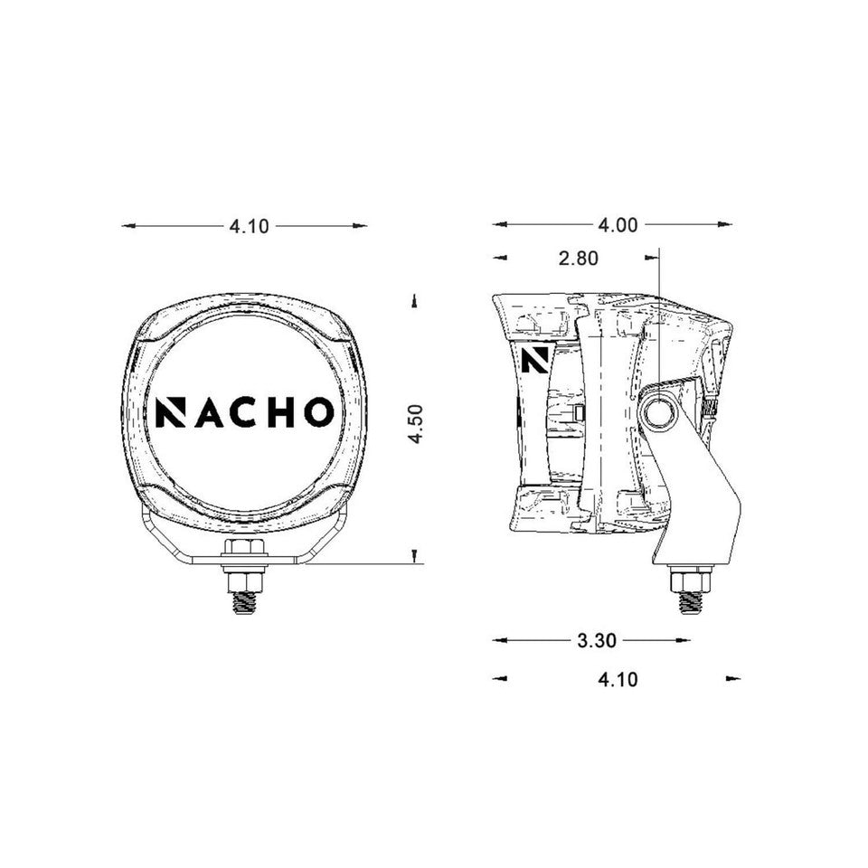 ARB 4X4 | Nacho Quatro SAE LED Auxiliary Light Combo Amber Set (PM471)