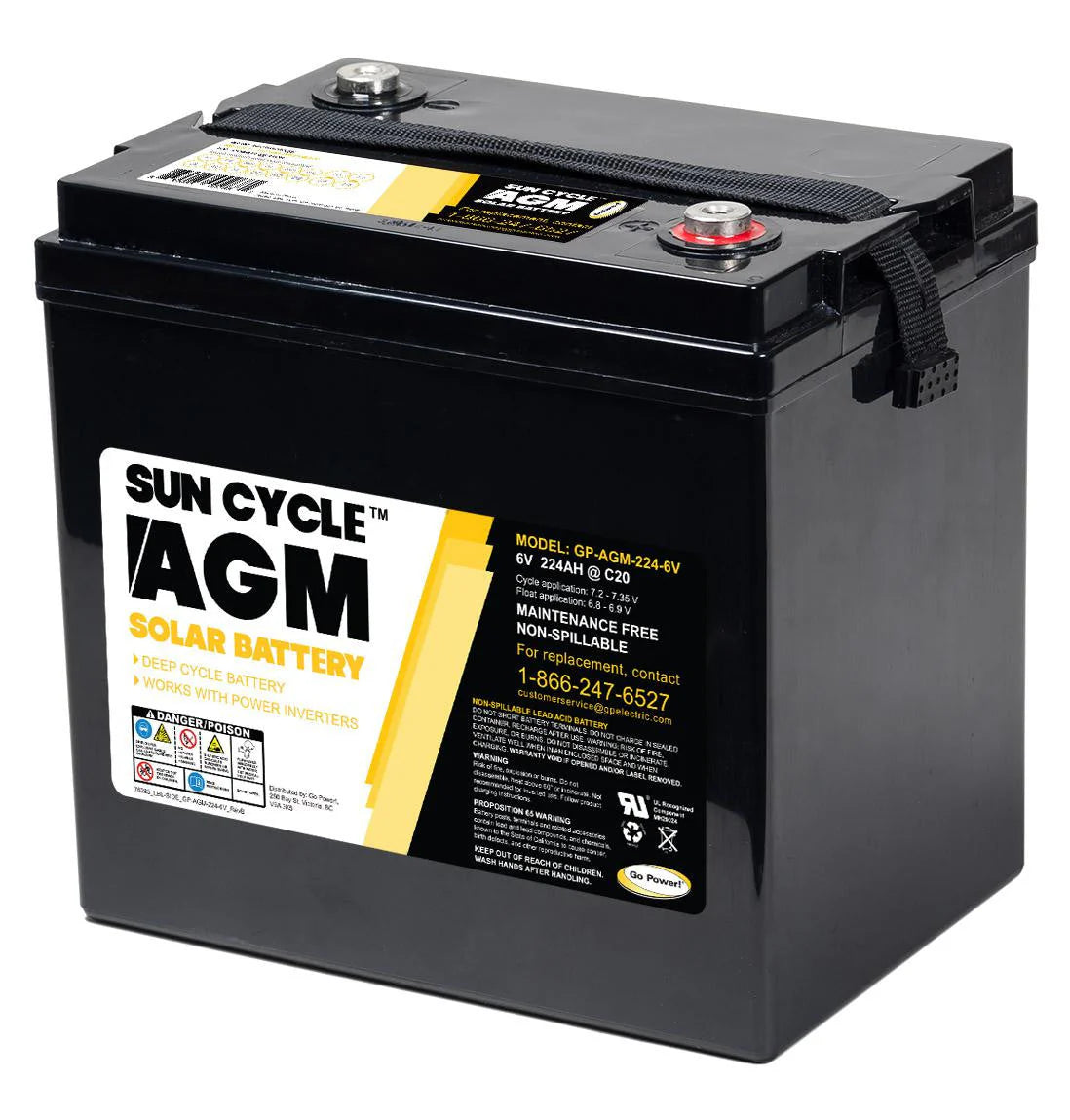 ZAMP SOLAR | 6 Volt Sun Cycle AGM Solar Battery