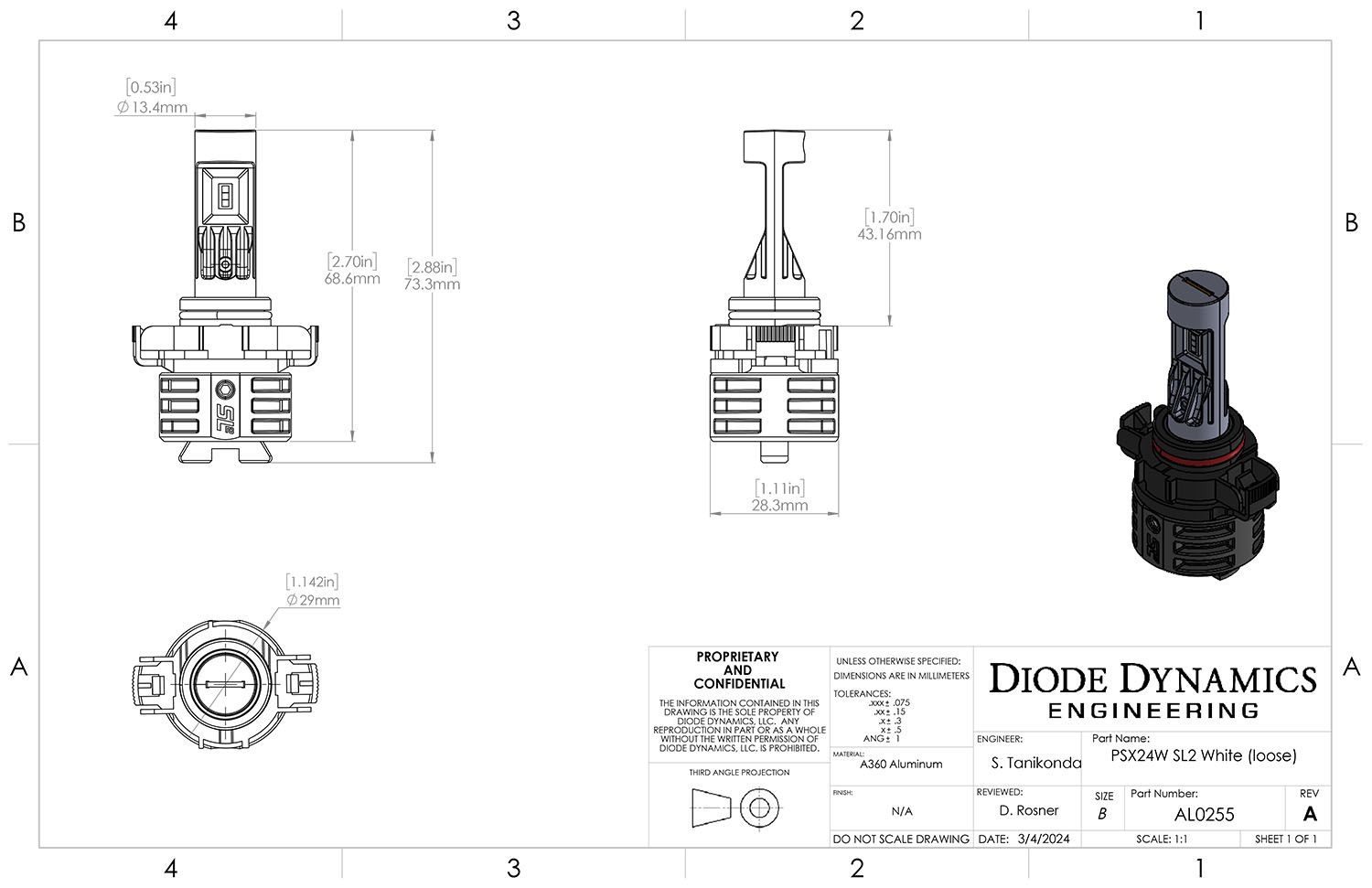 DIODE DYNAMICS | 5202/PSX24W SL2 LED Bulb (One)