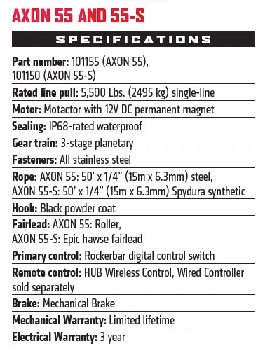 WARN INDUSTRIES | Axon 55 Powersports Winch (101155)