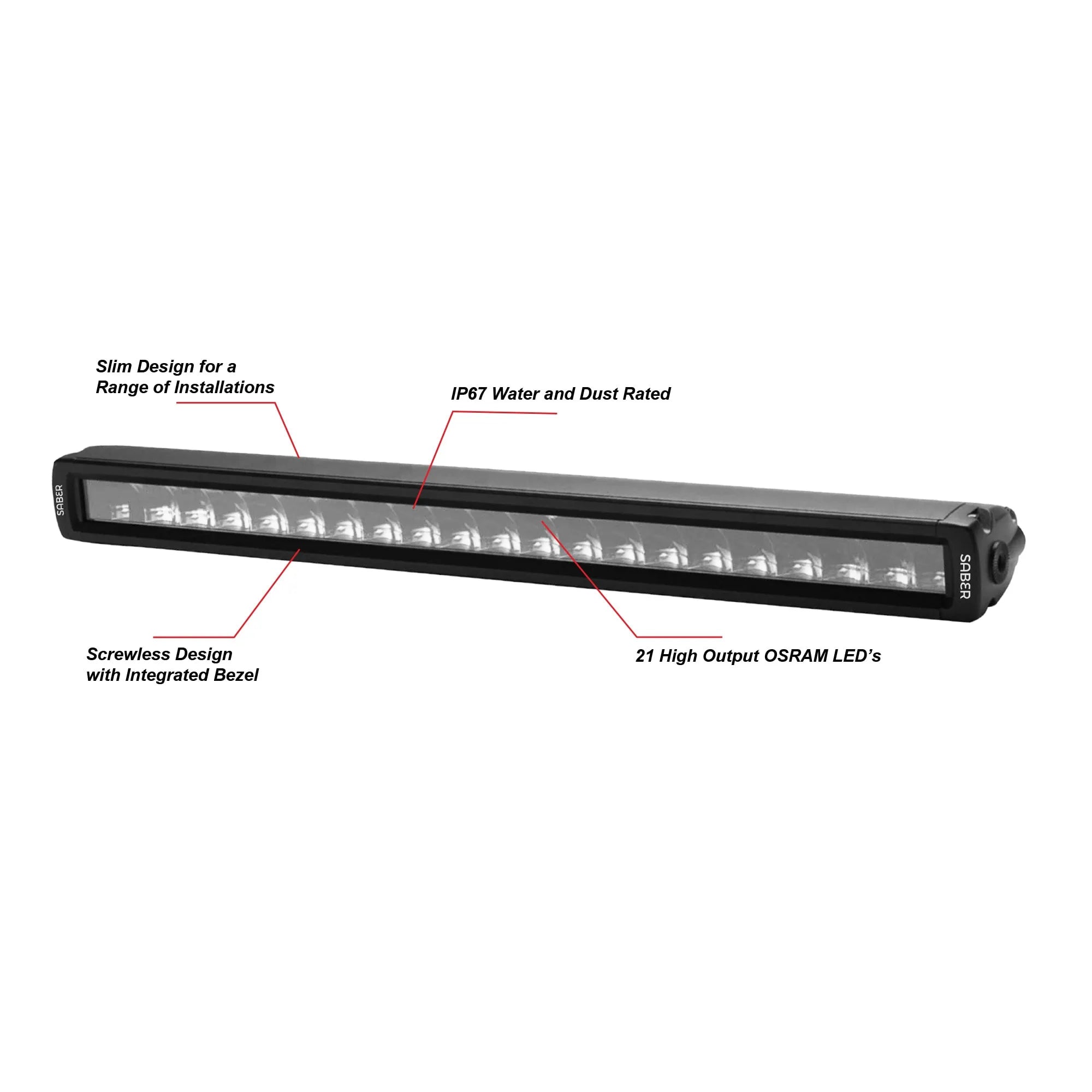 SABER OFFROAD | 20″ Light Bar Flood Beam (SBL-1820SRF)