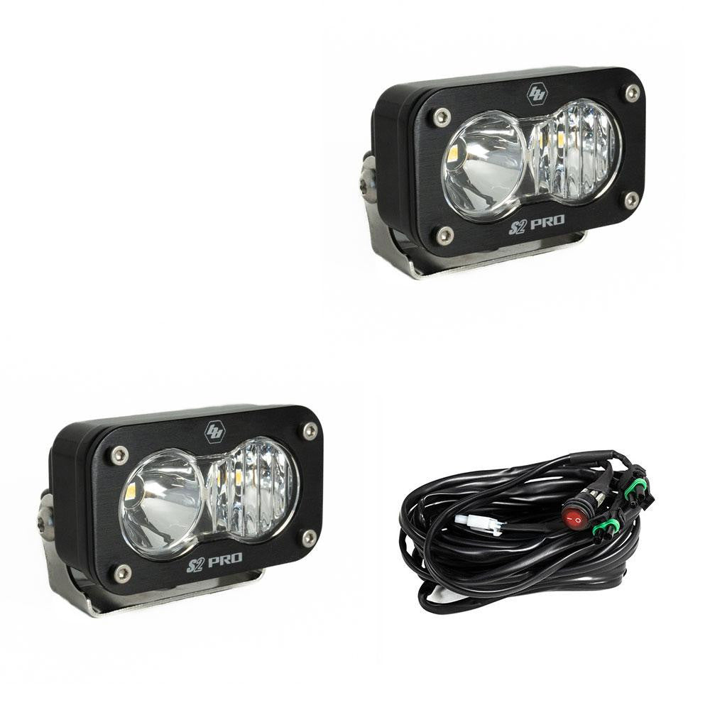 BAJA DESIGNS | S2 Pro Black LED Auxiliary Light Pod Pair Universal