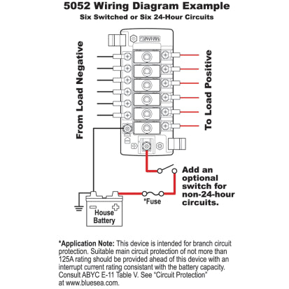 BLUE SEA SYSTEMS | Circuit Breaker Blocks With Negative Bus ST CLB (367976)
