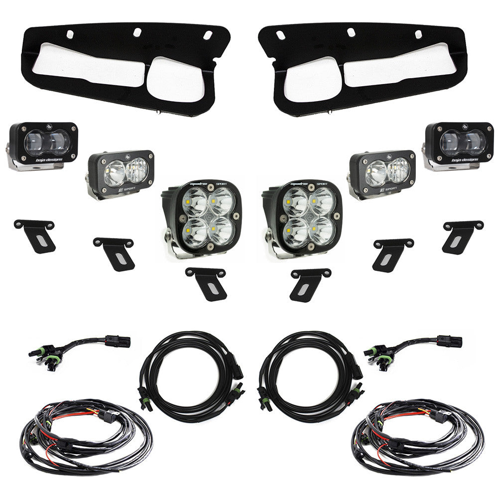 BAJA DESIGNS | Ford Bronco 2021-2024 S2 SAE “Sportsmen” Fog Pocket Light Kit Steel Bumper