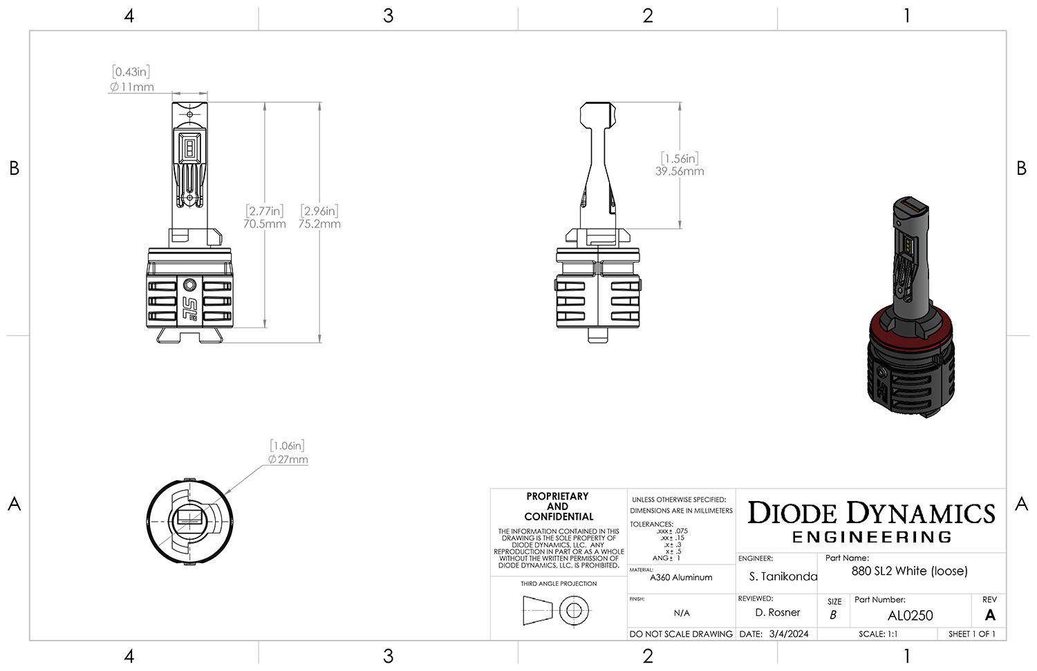 DIODE DYNAMICS | 881 SL2 LED Bulb (One)